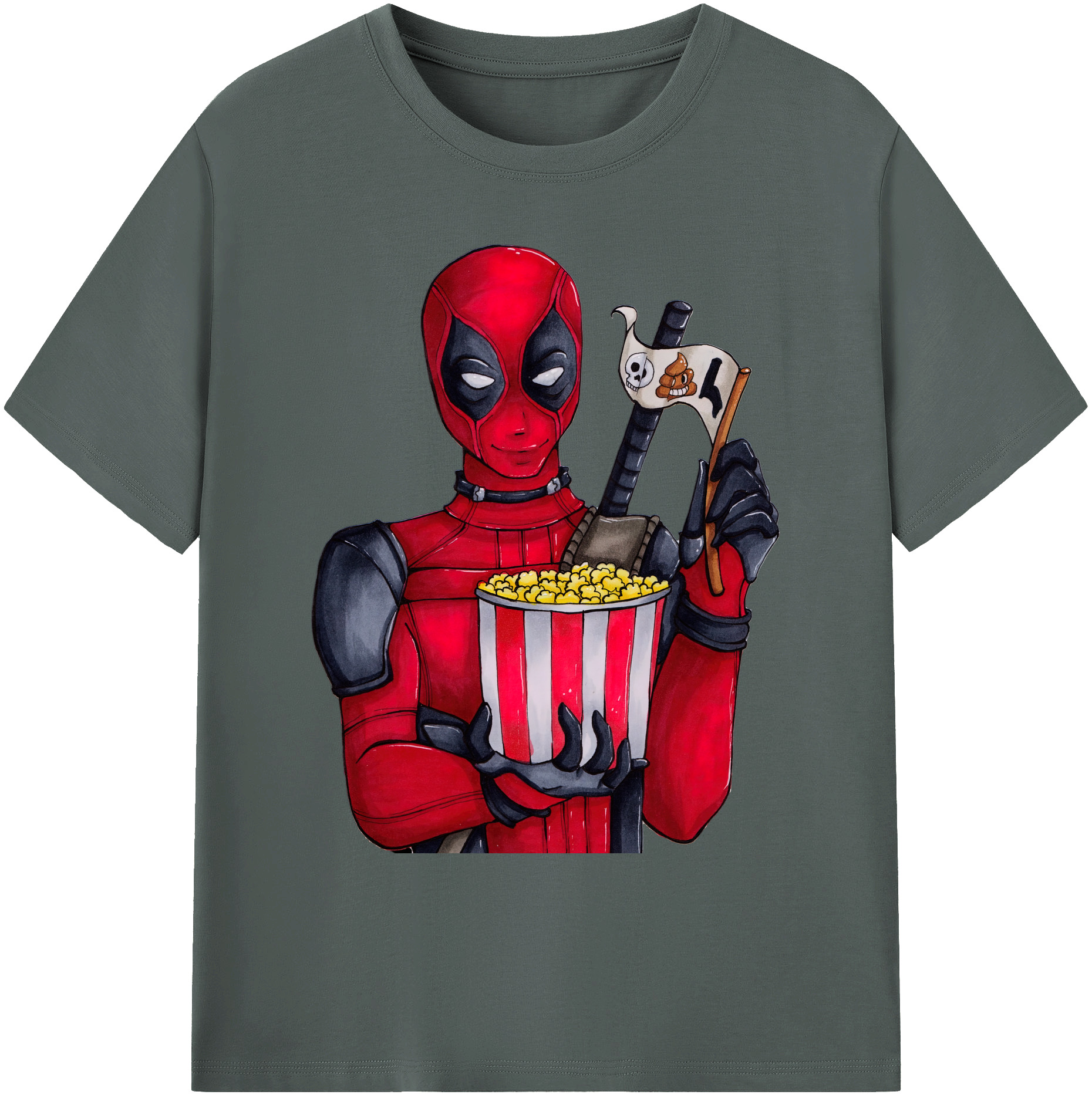 （画像用） Deadpool デッドプール 綿100％ メンズ半袖Tシャツ｜肌触りやわらか＆通気性